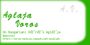 aglaja voros business card